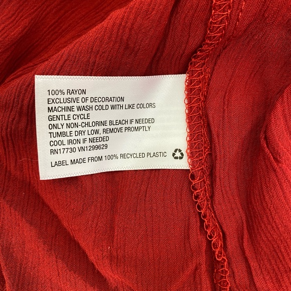 Knox Rose Women's Tank Top in a red embroidered and tassels - XS - Picture 9 of 9